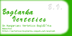 boglarka vertetics business card